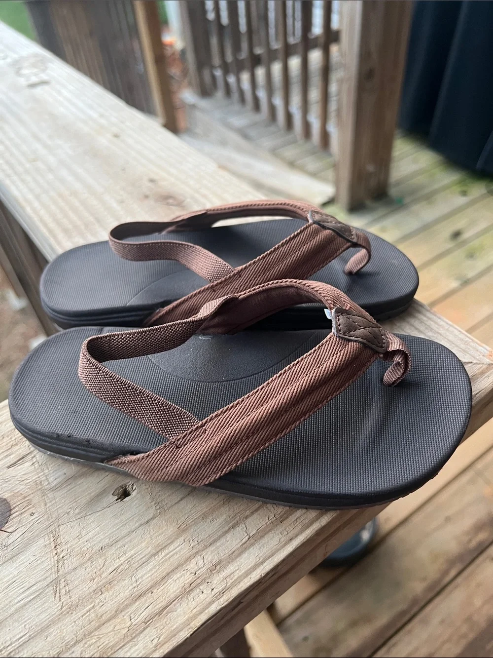 NWOT wonder nation Brown Kids Flip Flops - Size 11/12
